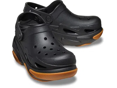 Crocs Bubble Crush Clogs Slippers Black/gum: Men's 6 - Women's 8 Medium