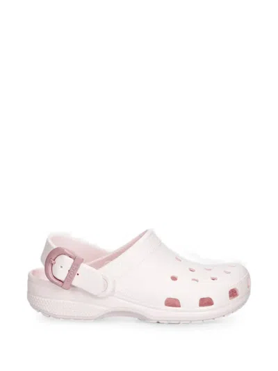 Crocs Buckle-fastening Perforated Mules In Pink
