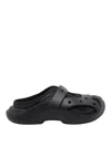 Crocs Caged Perforated Strap Clogs In Black