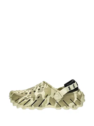 Crocs Camouflage Cut-out Clogs In Green