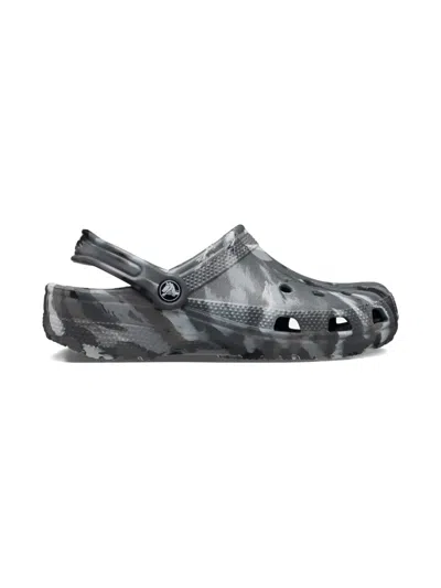 Crocs Kids' Camouflage-print Clogs In Gray