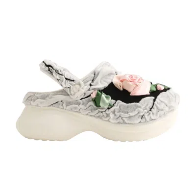 Pre-owned Crocs Caroline Hú X  Wmns Bae Clog 'grey' | White | Women's Size 6