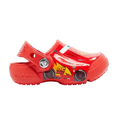 Pre-owned Crocs Cars X  Classic Clog Kids 'fun Lab - Lightning Mcqueen' | Red | Kid's Size 7