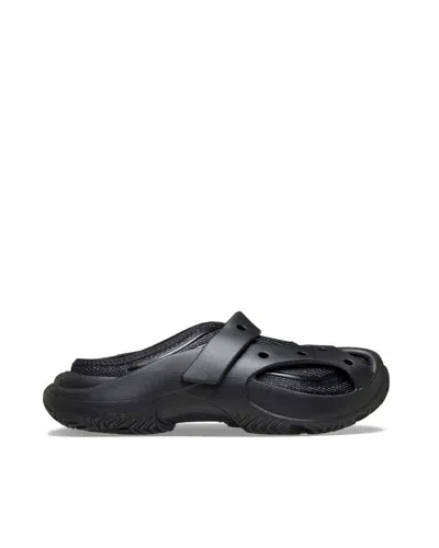 Crocs Caged Mules In Eva And Mesh In Black