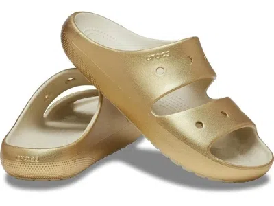 Crocs Classic 209970-710 Sandals Men's Usgold Round Toe Slip On Slides Kfc159 In Gold