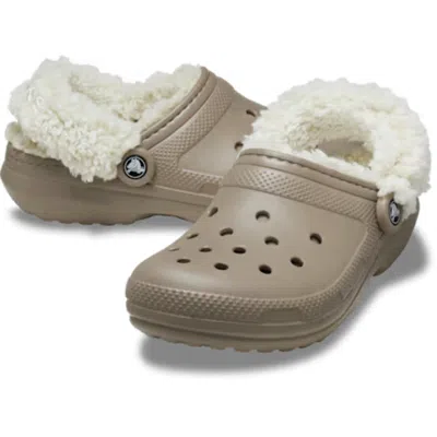 Crocs Classic 211396-195 Clog Unisex Us Mushroom Fleece Lined Shoes Kfc845 In Transparent