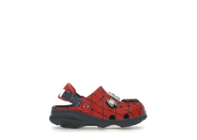 Pre-owned Crocs Classic Allterrain Clog Marvel Spiderman Sneakers In Red/navy Blue