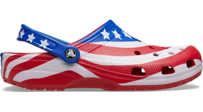 Crocs Classic American Flag Clog In Multi