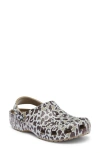 Crocs Classic Animal Print Clog In Khaki/ Leopard