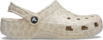 Crocs | Unisex | Classic Animal | Clogs | Almond Tint/leopard | W9/m8