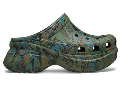 Pre-owned Crocs Classic Bae Clog Mowalola (women's) Sneakers In Forest In Green