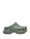 Crocs Classic Bae Graffiti Clogs In Green