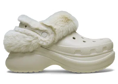 Pre-owned Crocs Classic Bae Lined Clog (women's) Sneakers In Stucco In Sand