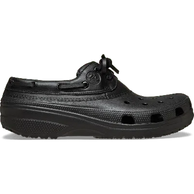 Crocs Classic Boat Shoe In Black
