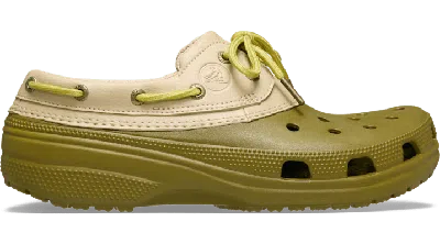 Crocs Classic Boat Shoe Chaussures Unisex Trophy/beige 42 In Green