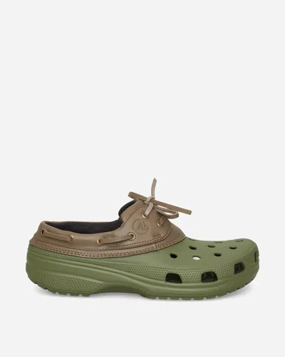 Crocs Classic Islander Boat Slides In Metallic