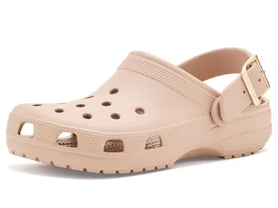 Crocs Classic Buckle Clogs Clog/mule Shoes Metallic Blush: Men's 6 - Women's 8 Medium In Brown