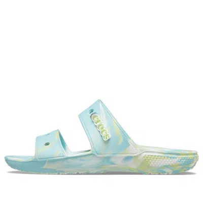 Crocs Unisex Classic Marbled Sandals Pure Water / Multi 38
