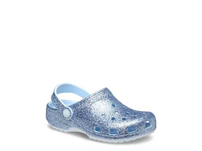 Crocs Classic Chunky Glitter Clog Kids' In Blue Frost