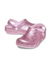 Crocs Toddler Classic Chunky Glitter Clog In Pink