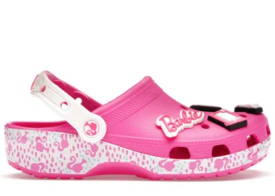 Pre-owned Crocs Classic Clog Barbie Sneakers In Electric Pink/white