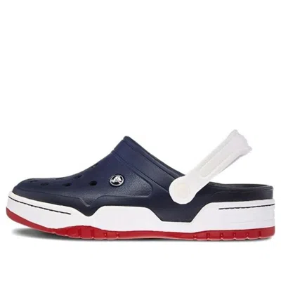 Crocs Classic Clog Beach Shoe Blue White In Multi
