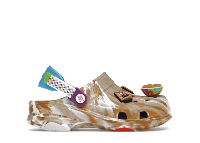 Pre-owned Crocs Classic Clog Cinnamon Toast Crunch Sneakers In White/light Blue In Multi