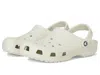 Crocs Solid Color Classic Clogs With Cut-out Details In Neutral
