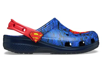 Pre-owned Crocs Classic Clog Dc Comics Superman (kids) Sneakers In Blue/red