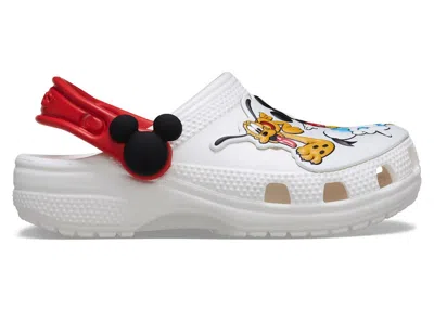 Pre-owned Crocs Classic Clog Disney Mickey And Friends Sneakers In White