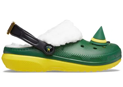 Pre-owned Crocs Classic Clog Elf (kids) Sneakers In Hunter Green/yellow In Multi