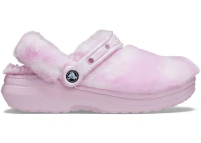 Pre-owned Crocs Classic Clog Fur Sure Sneakers In Ballerina Pink/white