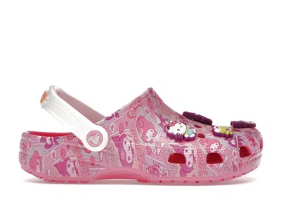 Pre-owned Crocs Classic Clog Hello Kitty And Friends Sneakers In Pink/white
