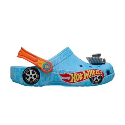 Pre-owned Crocs Classic Clog Hot Wheels Gs 'blue Orange' | Kid's Size 6