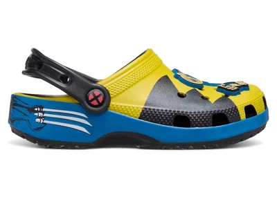 Pre-owned Crocs Classic Clog Marvel Wolverine (kids) Sneakers In Navy Blue/yellow/black