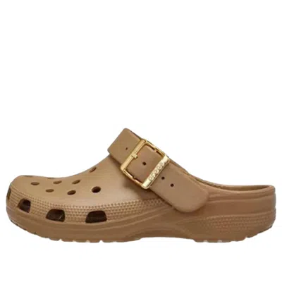 Crocs Classic Clog Metallic Buckle  'sepia' In Brown