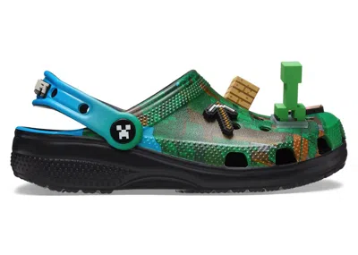 Pre-owned Crocs Classic Clog Minecraft Dark Forest (kids) Sneakers In Green