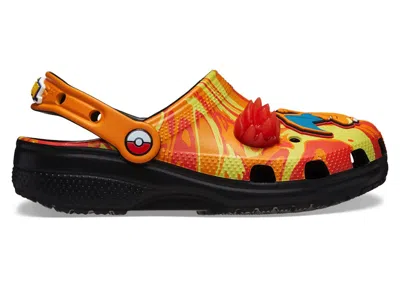 Pre-owned Crocs Classic Clog Pokémon Charizard (kids) Sneakers In Orange/black