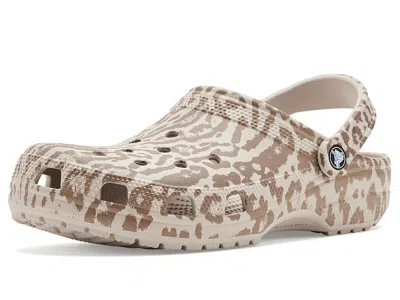 Crocs Classic Clog - Seasonal Graphic Clog Shoes Cocoa Cream: Men's 7 - Women's 9 Medium In Brown