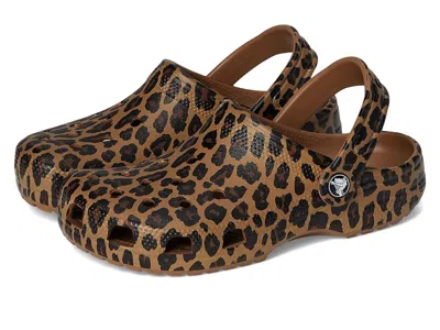 Crocs Classic Clog - Seasonal Graphic Clog Shoes Sepia/leopard : In Brown