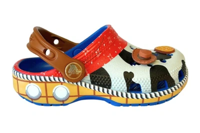 Pre-owned Crocs Classic Clog Toy Story Woody (kids) In Brown/blue