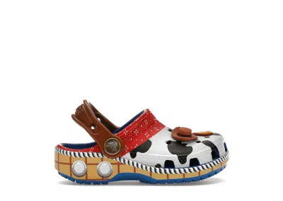 Pre-owned Crocs Classic Clog Toy Story Woody Sneakers In Blue Jean