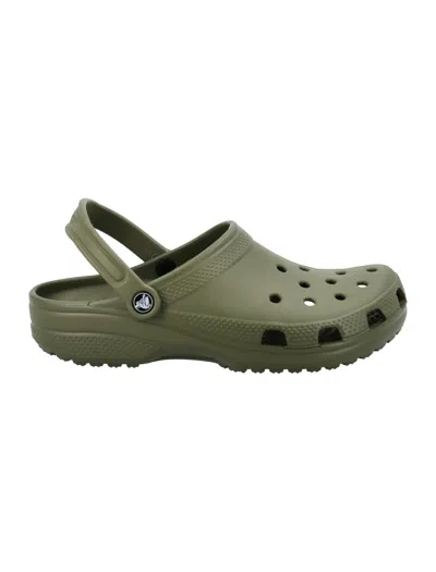 Crocs Classic Mens Army Green Clogs In Khaki