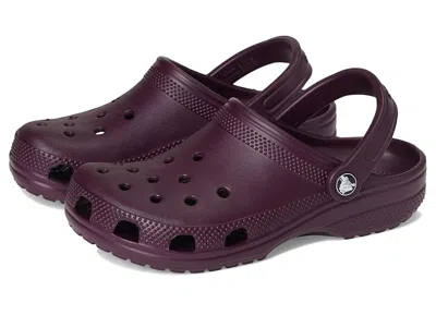 Crocs Classic Clogs (little Kid/big Kid) Kids Shoes Plush Plum : 6 Big Kid M, Eva In Burgundy