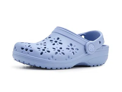 Crocs Classic Clogs With Floral Cut Out Design (little Kid/big Kid) Kids Shoes Blue Haze : 12 Little Kid M