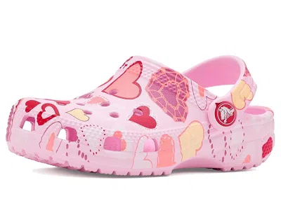 Crocs Classic Clogs With Patterns And Graphics Kids Shoes Pink Milk/hearts : 10 Toddler M