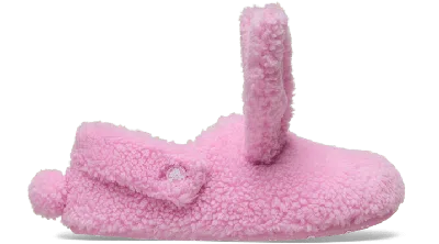 Crocs Classic Cozzzy Bunny Slipper In Pink