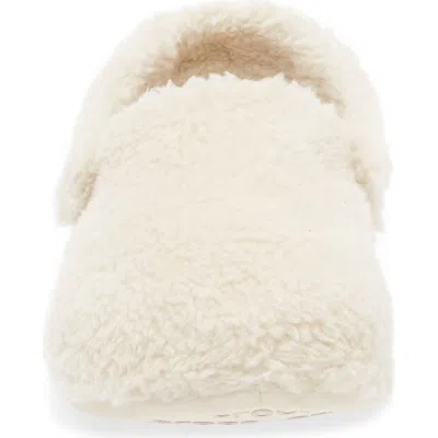 Crocs Classic Cozzzy Faux Fur Slipper Clog In Neutral