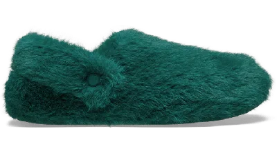 Crocs Classic Cozzzy Luxe Slipper In Green