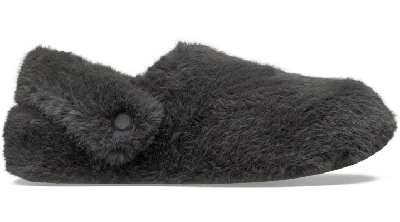 Crocs Classic Cozzzy Luxe Slipper In Gray